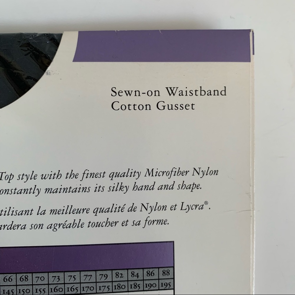 Christian Dior Vintage Pantyhose Black Orchid Size 4 - Picture 5 of 12